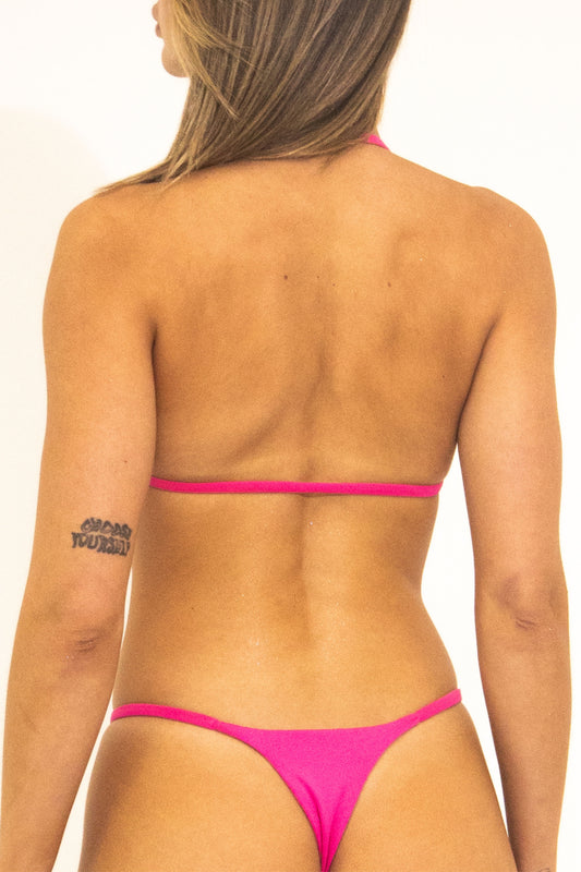Top de Biquíni de Fita bronze - Mila Rosa Pink
