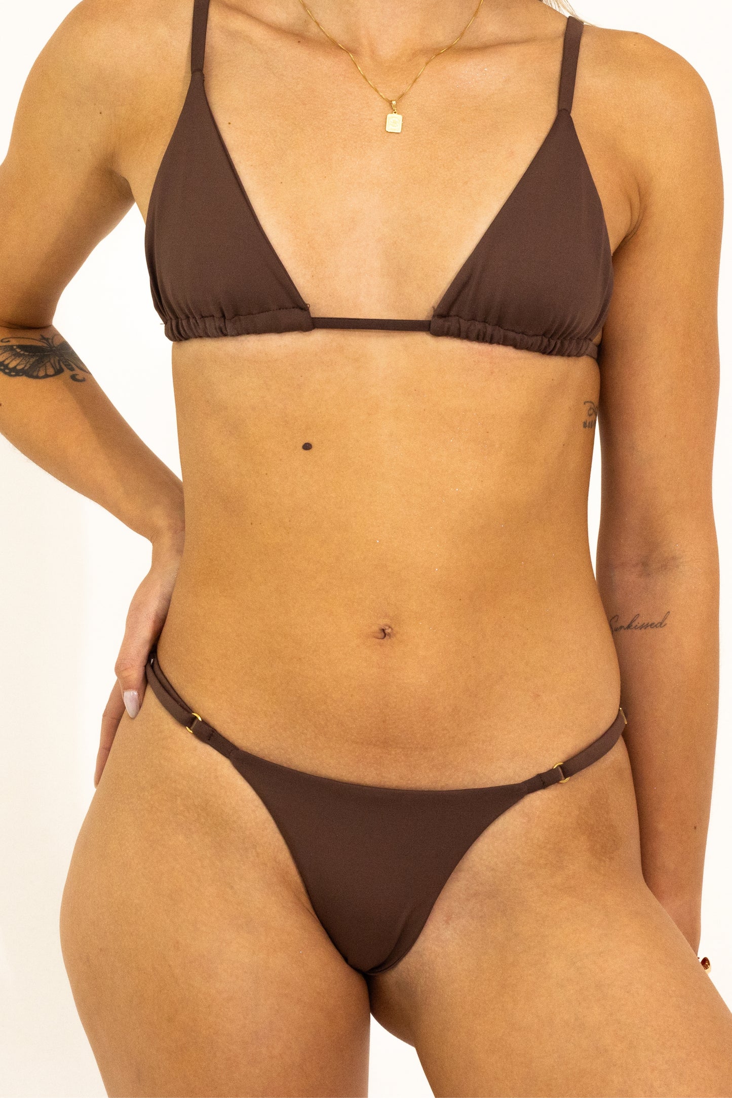 Top Nina Alça Marrom Terra