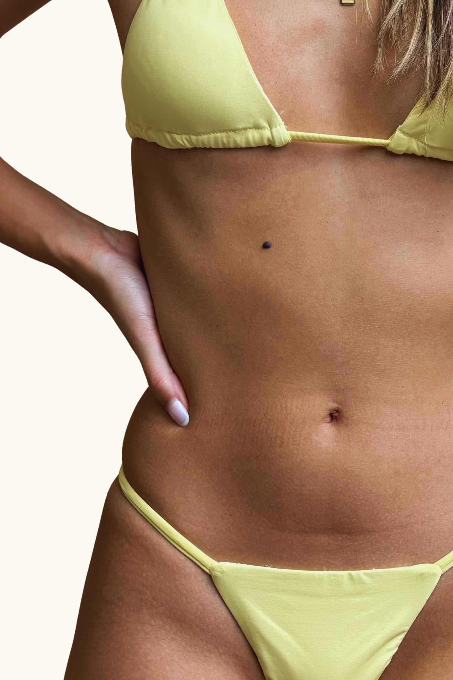 Top Mila Fita Butter Yellow