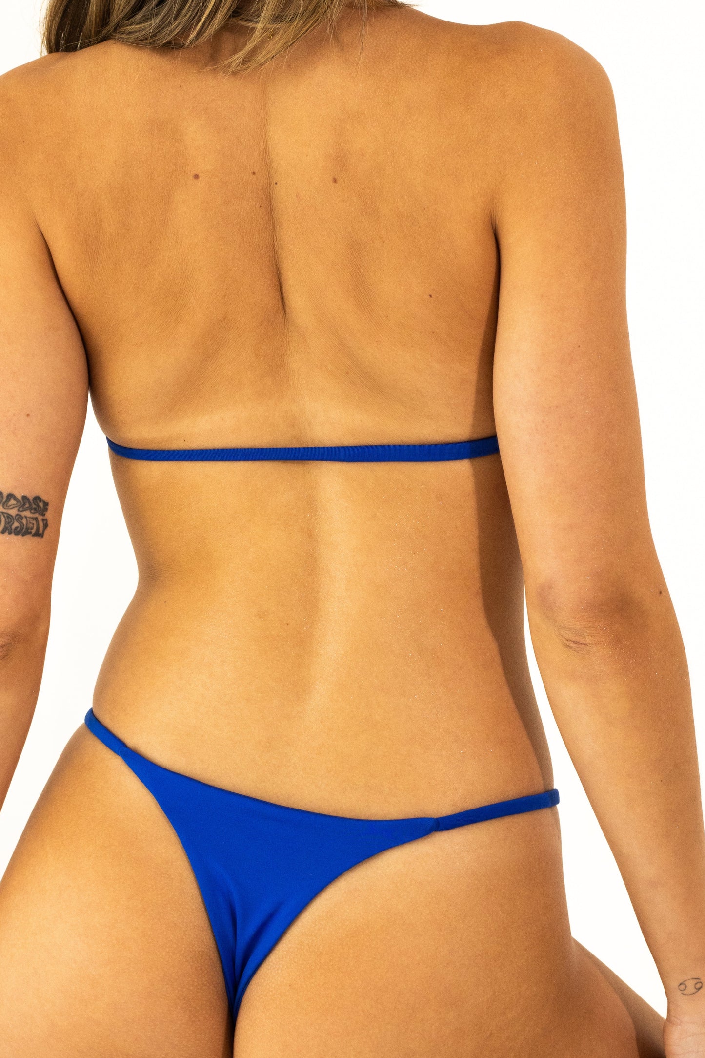 Calcinha de Biquíni de Fita Mila - Azul Grego
